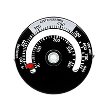 Fogão magnético termômetro calor alimentado para log de madeira queimador lareira lareira ventilador termômetro lareira ferramentas