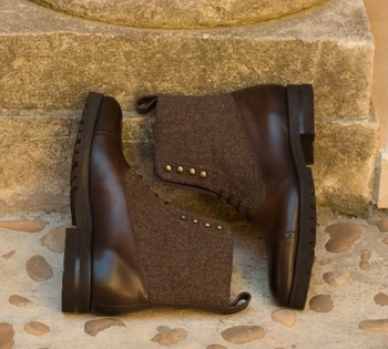 

Men PU Leather Fashion Shoes Low Heel Fringe Shoes Dress Shoes Brogue Shoes Spring Boots Vintage Classic Male Casual LK020