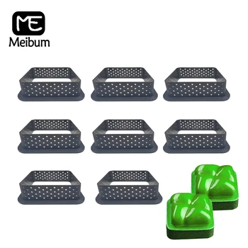 

Meibum Plastic Perforated Square Shape Egg Tart French Dessert Mould Cake Ring Set Fruit Cookies Pastry Kitchen Baking Molds