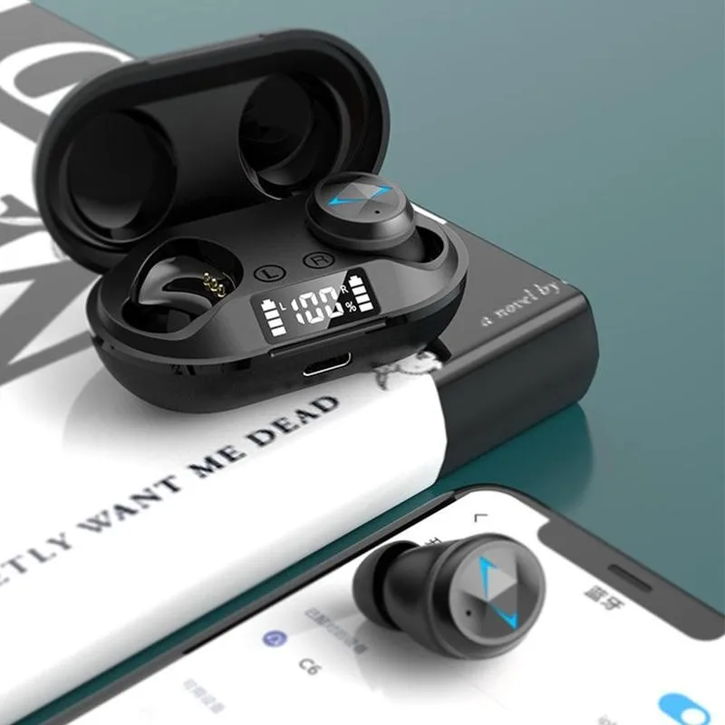New Binaural Wireless Bluetooth Headset 9d Stereo Noise Reduction Sports Game Sweatproof Headset Mini High Quality