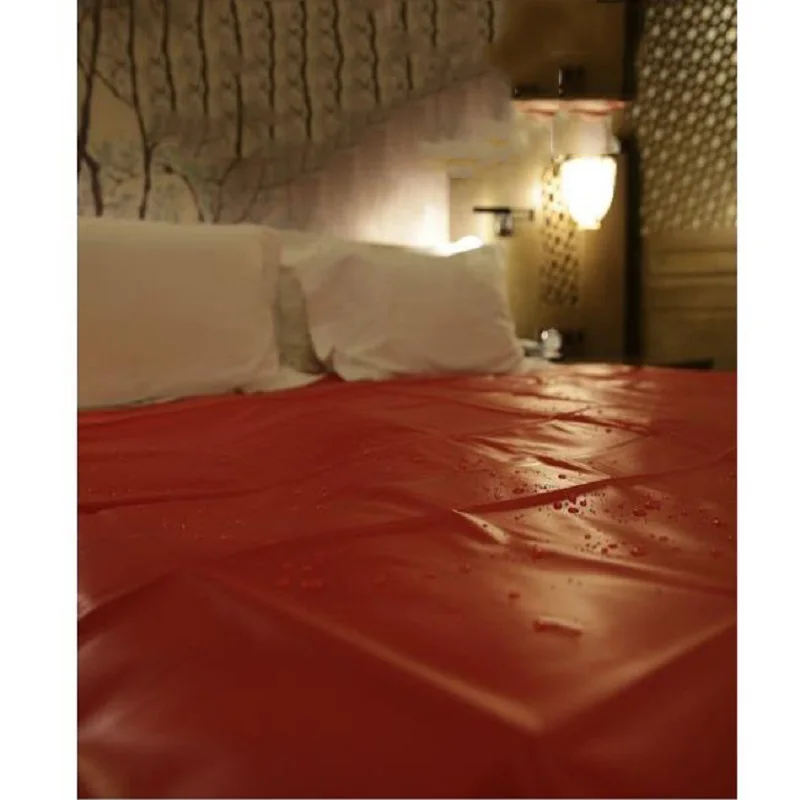 Black/white Waterproof Adult Bed Sheets PVC Vinyl Mattress Cover Allergy Relief Bug Hypoallergenic Game Bedding Sheets