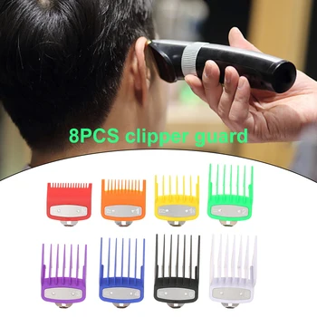 

8pcs/set Styling Accessory Home Salon Attachment Safe Hair Cutting Easy Install Clipper Guards Guide Barber Shop Limit Comb