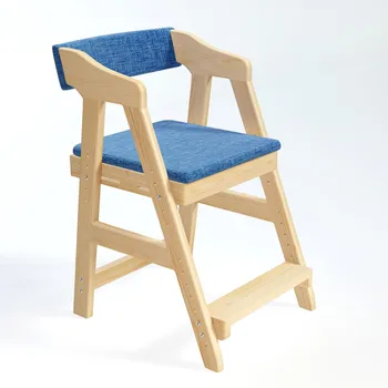 

Solid wood child lift chair learning chair student chair orthopedic writing chair dining stool Baiheju lift adjustment chair