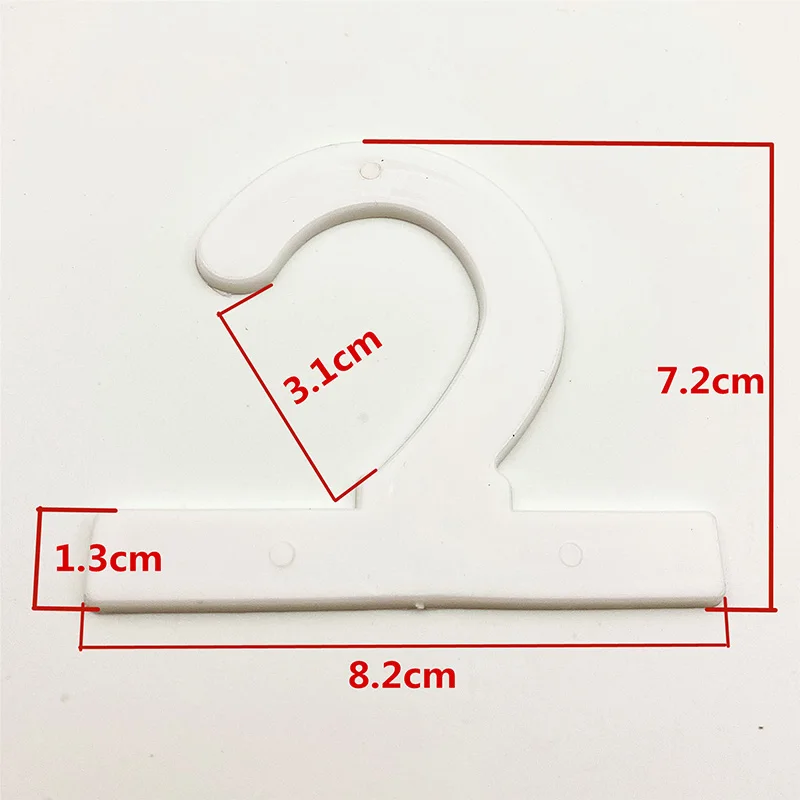 50pcs Fabric Swatch Header Hanger Blank White Card Plastic J Hook