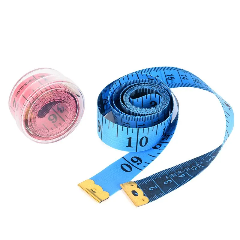 150cm/60" Tape Measure Body Measuring Ruler Sewing Tailor Soft Flat Sewing Ruler Meter Sewing Measuring Tape Random Color