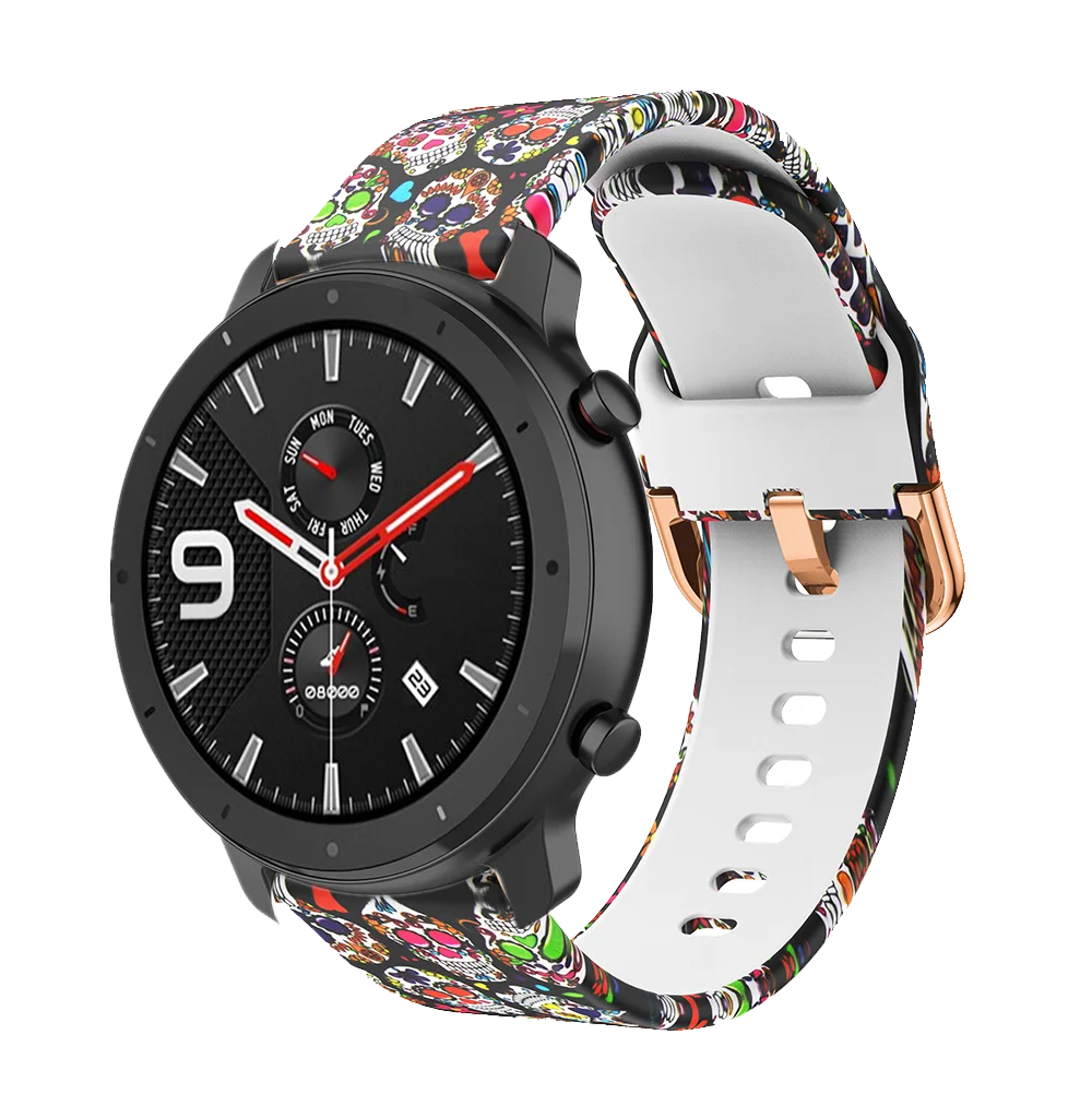 FIFATA 20 22 мм силиконовый сменный ремешок для Xiaomi Huami Amazfit GTR/GTS/Bip/Stratos 3/huawei GT 2 Smart Watch