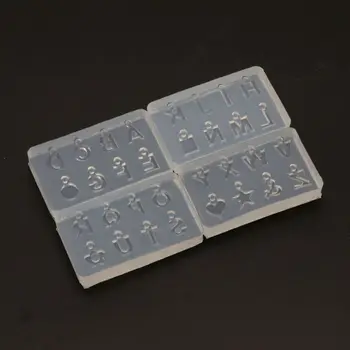 

4Pcs A-Z English Letter Pendant Mold Kit Alphabet Pendant UV Resin Silicone Mold AXYD