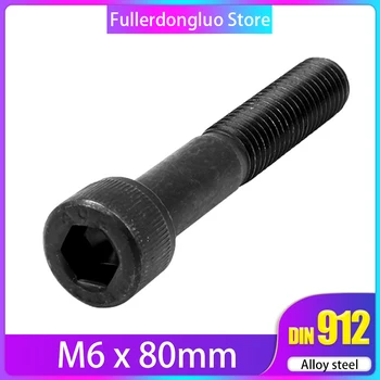 

Fullerkreg M6 x 80mm Hex Drive Class 12.9 Black Oxide Finish Alloy Steel Socket Cap Screw (Pkg of 15)