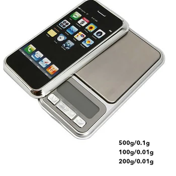

100/200/500g Mini Scale LCD Backlight Display Electronic Scale with Stainless Steel Weighing Platform