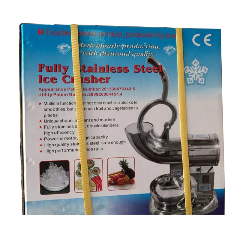 Electric Ice Shaver 110v/220v ZY-SB114 Fully Stainless Steel Snow Cone  Machine Ice Crusher Maker