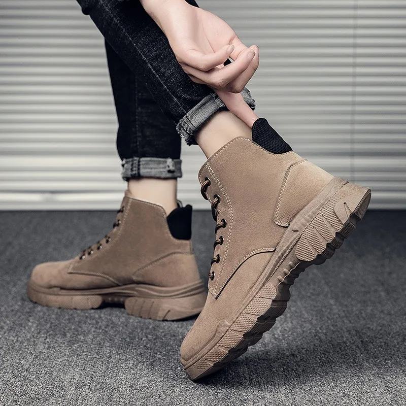 

[Combination-] Autumn And Winter Hight-top Men's Boots British Style Martin Boots Retro Desert Workwear Men's Boot Extra High ME