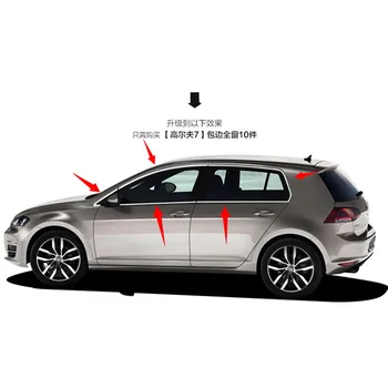 

High-quality stainless steel Strips Car Window Trim Decoration Accessories Car styling For 2013-2015 Volkswagen Golf 7(10piece)