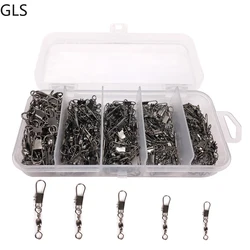200pcs Set Fishing Connector Swivel Stainless Steel With Swivels Interlock Pin Snap Rolling Swivel For Lure Fishhook Accessories Fishhooks Aliexpress