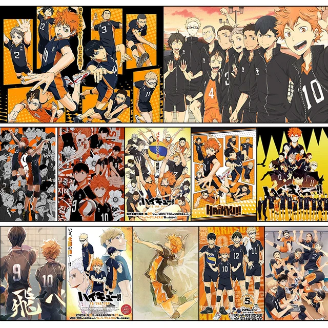 Voleibol adolescente japão anime haikyuu cartazes personagem pintura em  tela impressa arte da parede decoração casa