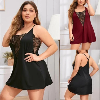 

Women Nightgown Sleepwear Sexy Lace Sleep Wear Night Dress Women Sleepwear Gecelik Sexy Erotic Women Clothing Lingerie Dress