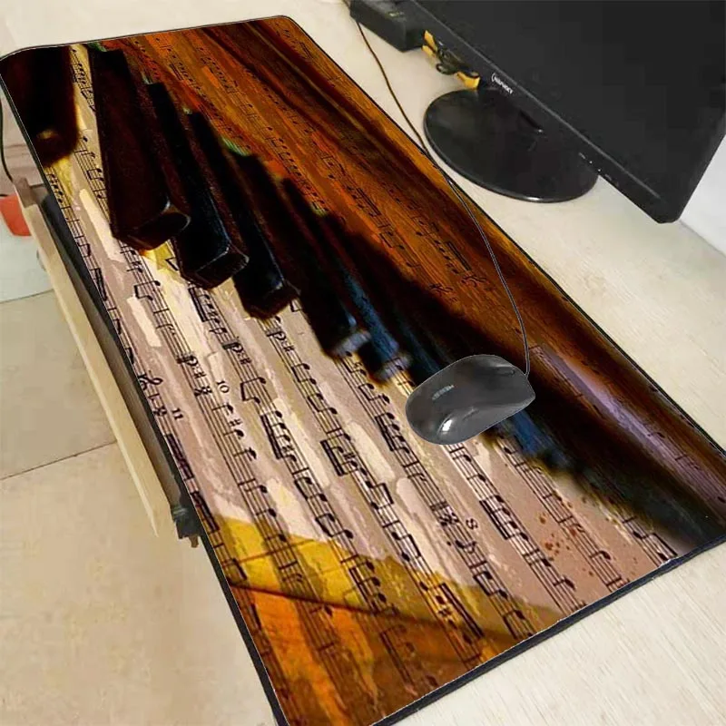

Retro Piano Key Large Gaming Mouse Pad Gamer Locking Edge Keyboard Computer Mice Mat Rug Gaming Mousepad for CSGO Dota2