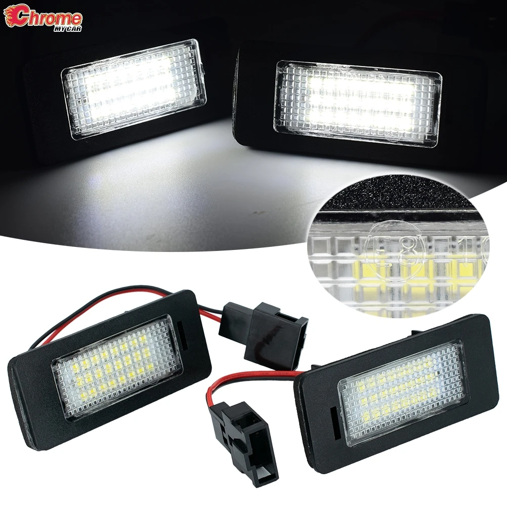 Plafón Led para matrícula de coche, plafón Led para matrícula de coche, sin Error, para Audi A1, A4, B8, A5, S5, A6, S6, A7, Q5 TT, TTS, 2D, para VW, Golf, Jetta, 2 uds.