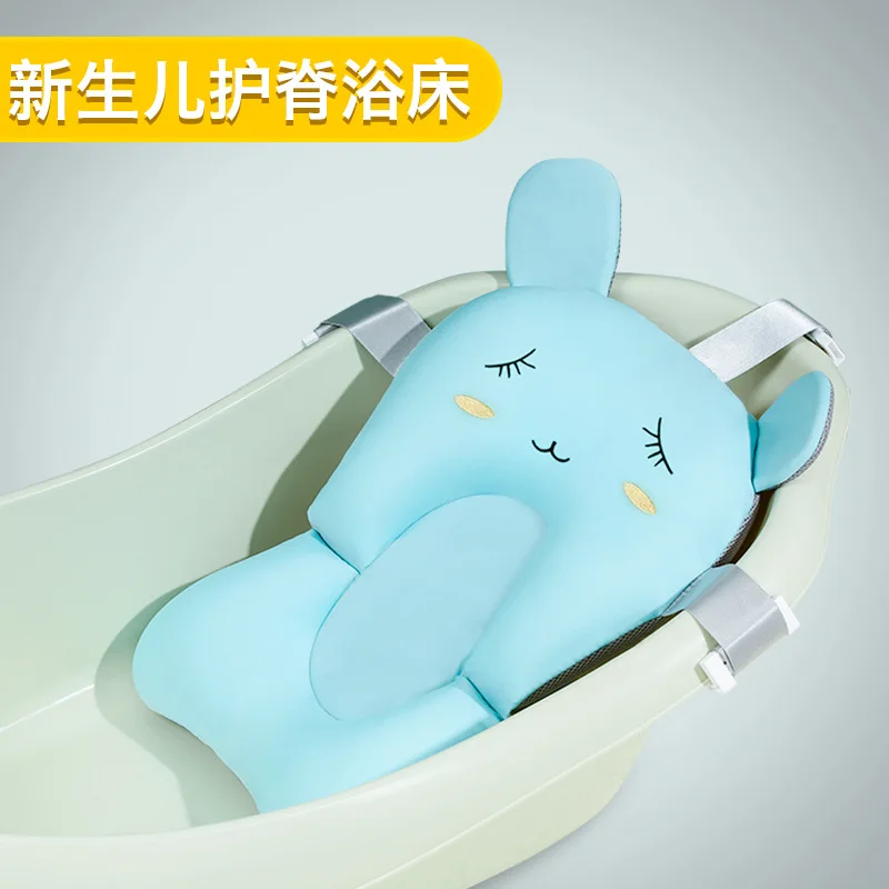 

Infant Miracle Baby Sponge Newborns Tub String Bag Anti-slip Bath Mat Net Baby mu yu jia-Sit Lie Universal