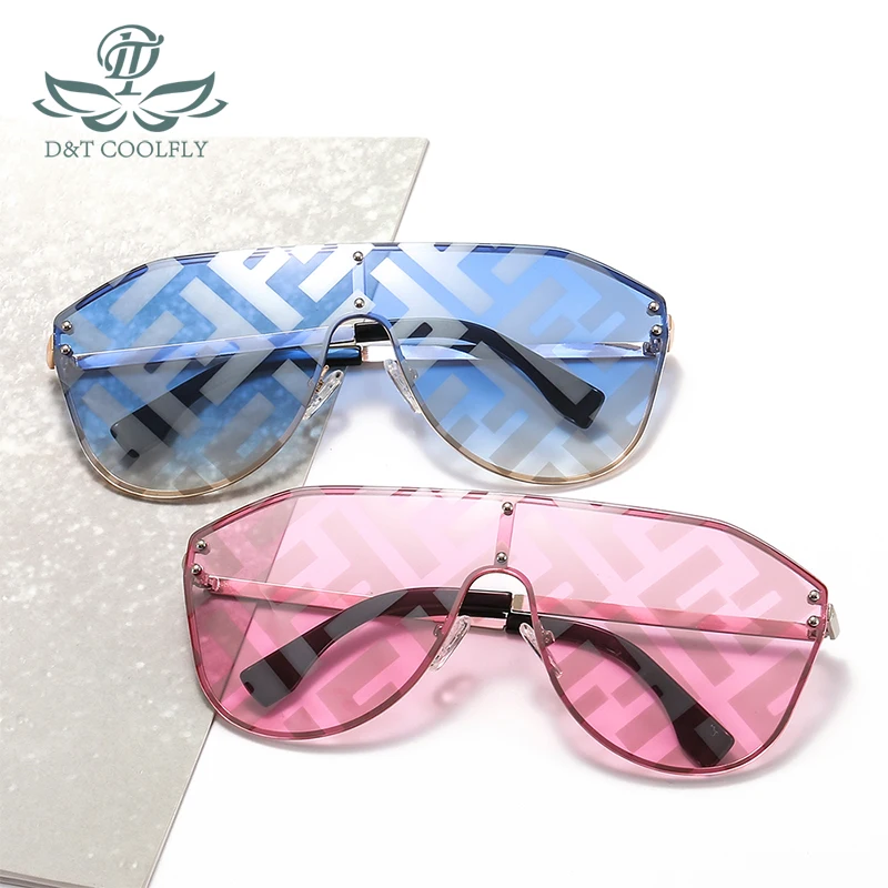 

Sunglasses Women Men 2019 Summer New Fashion Metal F Watermark Coated Connected Sunglasses Multicolor Sunglasses F002 PC UV400