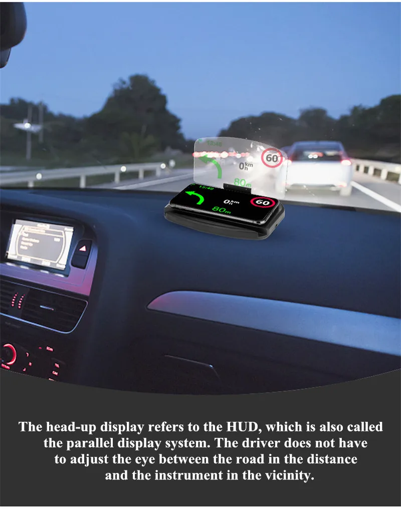 Универсальный автомобильный проектор на лобовое стекло, HUD, дисплей, держатель для мобильного телефона, Многофункциональный gps навигатор, складной кронштейн HUD