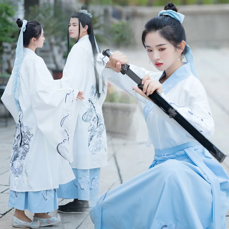 Hanfu Китайский стиль традиционная старинная пара платье народный танец