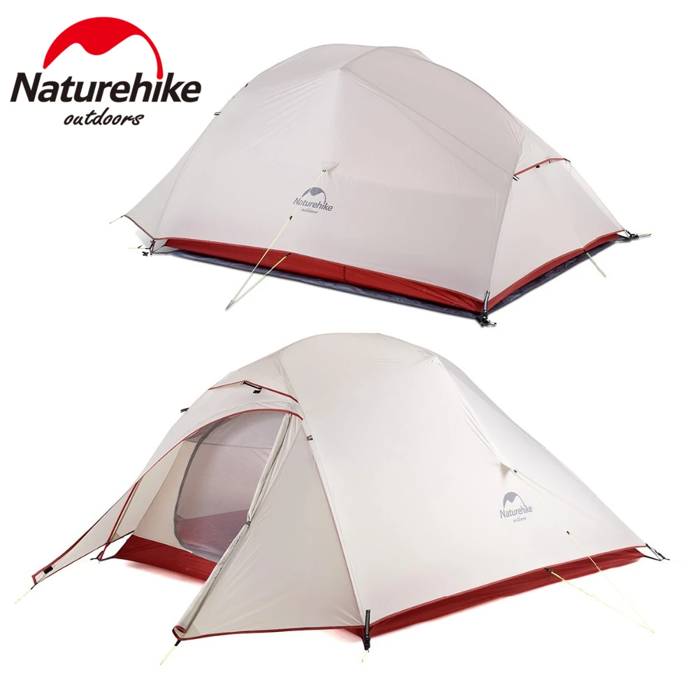 Naturehike Cloud Up Series 1 2 3 человек Сверхлегкий тент 20D силиконовый тент двухслойный Открытый Кемпинг туристический тент с бесплатным ковриком