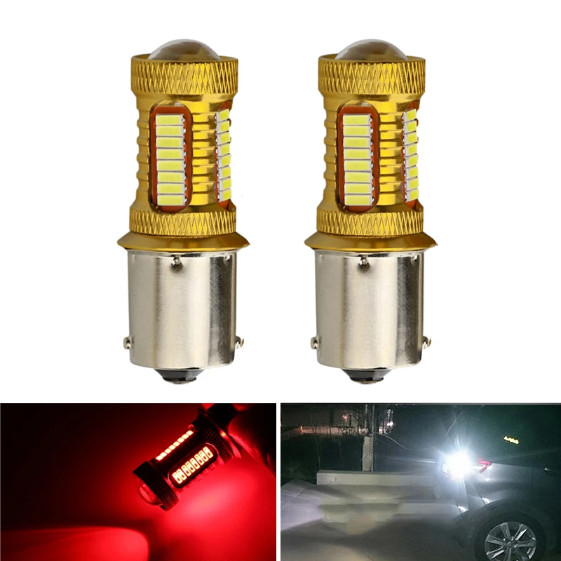 2Pcs BA15S P21W 1156 5630 33SMD LED Car Backup Reverse Head White Light Bulb Hot