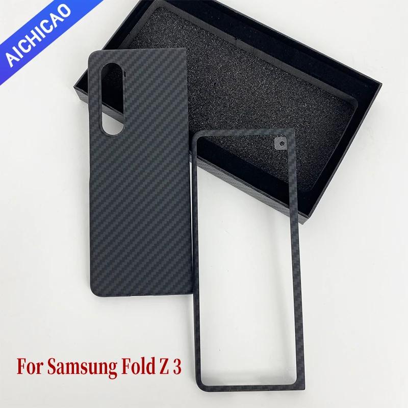 

ACC- Real Carbon Fiber Case For Samsung Galaxy Z Fold3 Case Aramid Fiber Ultra-thin Anti-drop Z Fold 3 W22 Phone Case