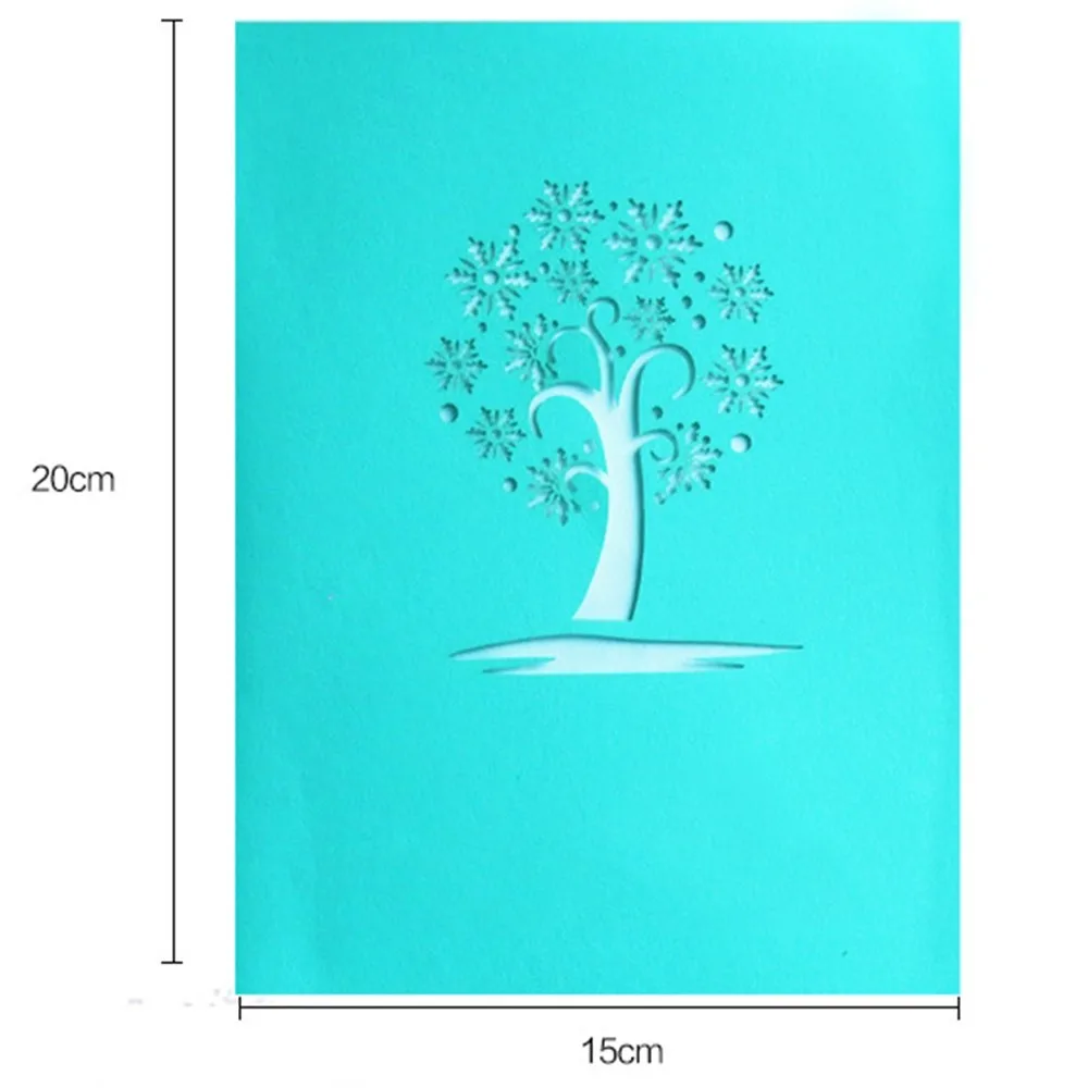 15X20 см белая Снежинка 3D Рождественская открытка поздравительная бумажная открытка ручной работы на день рождения свадебные приглашения подарки резьба открытки