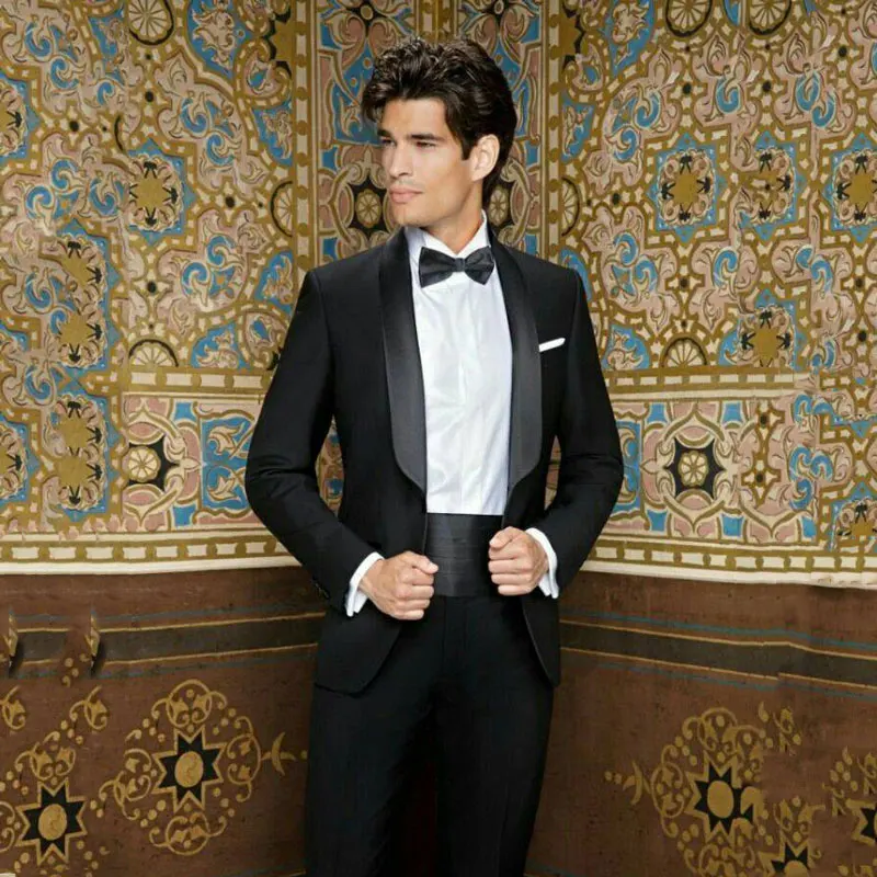 

Black Groom Tuxedo Suit Men 2019 Men Classic Wedding Suits Shawl Design Costume Homme Slim Terno Masculino 2Piece Man Outfit