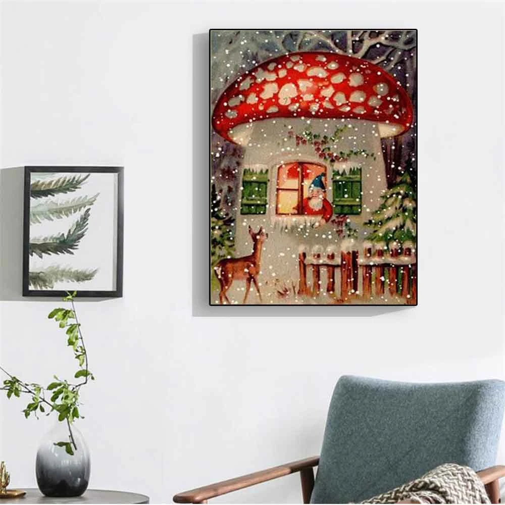 

Full Square/Round Diamond Painting Landscape Santa Claus Diamond Embroidery Winter Christmas Handcraft Kit Icon Home Decor