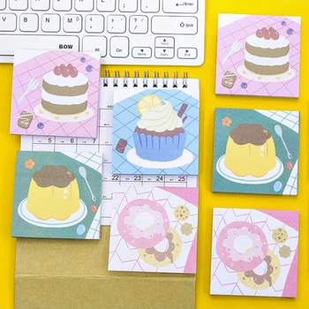 

Delicious Cake Sticky Notes Post Sticker Scrapbook Diary Planner Memo Pads Office Stationery School Supplies 80 Sheets