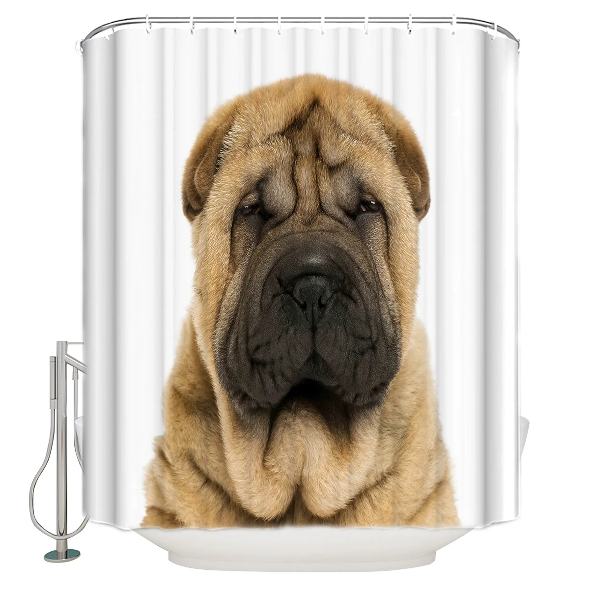 Sanddog Shar Pei занавеска для душа Водонепроницаемая занавеска для ванной из полиэстера занавеска для ванной домашний декор 12 крючков