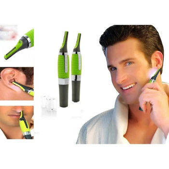 

Drop shipping Multifunctional Eyebrow Ear Nose Trimmer Green Removal Clipper Shaver Personal Electric Face Care Hair Trimer