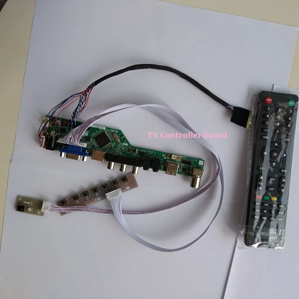 Комплект для N156BGE L 1366X768 ПАНЕЛЬ плата контроллера 15," ТВ AV 40pin LVDS пульт дистанционного управления VGA драйвер экран монитор HDMI USB ЖК светодиодный