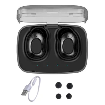 

Wireless Bluetooth 5.0 Earbuds TWS-H10 Headsets For Mobile Phones Black 3D Stereo Sound