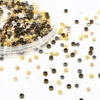 Boules à sertir en cuivre doré, 100 à 500 pièces/lot de perles d'espacement de 1, 2, 3, 4mm, pour conception de bijoux, bricolage ► Photo 3/6