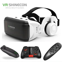 VR очки Shinecon Pro Виртуальная реальность 3D VR очки Google Cardboard гарнитура виртуальной очки для смартфонов ios Android 4-6