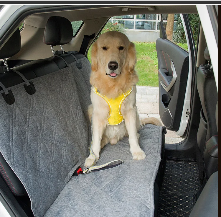 

Luxury Quilted Dog Car Seat Covers with Side Flap Pet Backseat Cover for Cars, Trucks, and Suv's - Waterproof & Nonslip Dog Seat