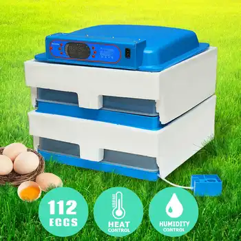 

New 45W 112 Position Eggs Automatic Incubator LED Egg Incubator Poultry Hatcher Fully Automatic Home Hatching Machine 220V