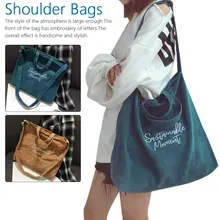 Женская Вельветовая парусиновая сумка женская повседневная хозяйственная сумка через плечо ручные сумки для женщин сумка-мессенджер модная сумка