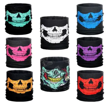 

Halloween Props Mask Multi-function Seamless Headscarf Outdoor Sports Riding Mask Horror Skull Collar