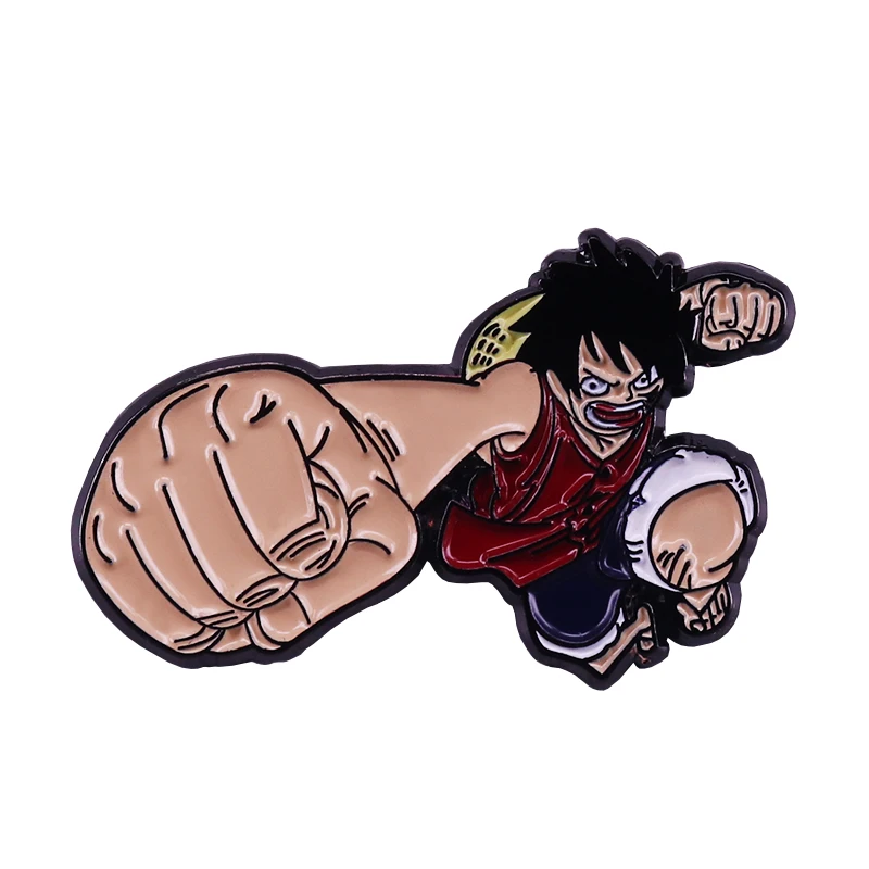Заколка для лацканов Fighting Luffy цельный аниме манга идеальный подарок