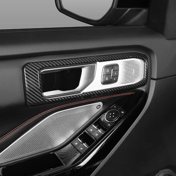 

Interior Mouldings Carbon Fiber Inner Handles Door Bowl Decorative 4PCS for Ford Explorer 2020 2021 Car Stickers