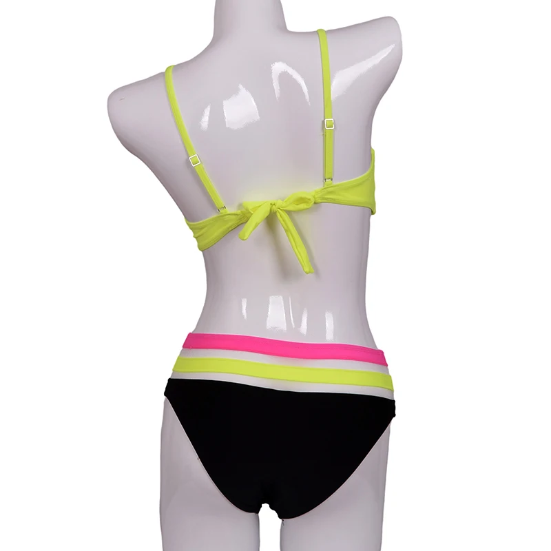 Riseado Push Up Bikini Set Mesh Swimwear Women Patchwork Swimsuits Sexy Biquini String Strap Beach Wear 2020 Summer Bikinis