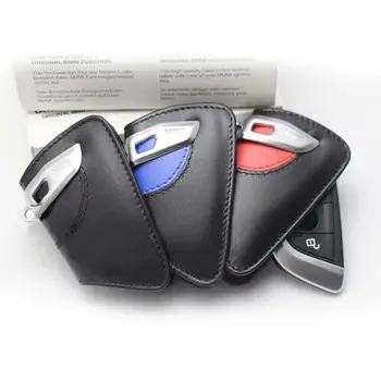 

1 Pcs Leather Car Smart Remote key Cover Holder Case Skin Shell For BMW X1 X5 X6 F15 F16 F48 1 / 2 Series Stying Accessories