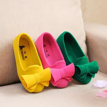 

Girls Shoes 2020 New Fashion Candy Colorful Suede and Bowknot Curly Princess Mini Melissa Shoes Anti Slipper Sole for Kids Shoes