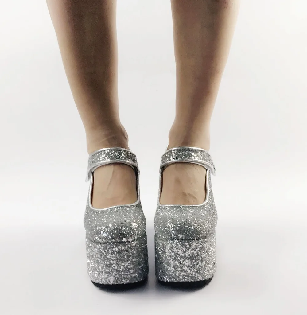 Silver-10cm-High-Platform-Lolita-Bling-Mary-Janes-Wedding-Shoes-Women-Pumps-Bride-Shoes-Custom-Plus-Size- 5
