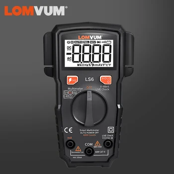 

LOMVUM 6000 Counts Intelligent Multimeter High-precision Automatic Multi-function Mini Portable Anti-burn Digital Table