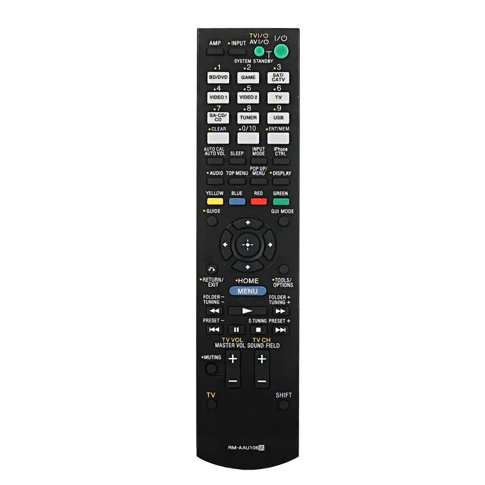 Пульт дистанционного управления подходит для sony tv AV система аудио усилитель мощности RM-AAU106 контроллер